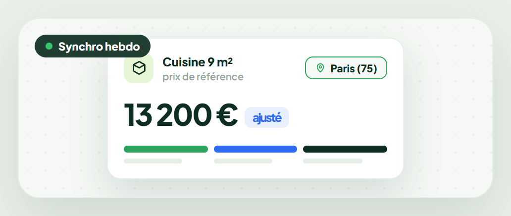 Aperçu de la Bibliothèque de prix Rapido'devis